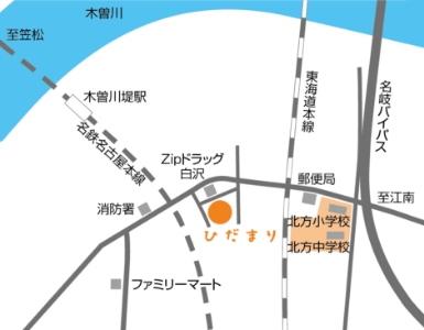 名鉄「木曽川堤」駅より 車で2分 駐車場44台完備